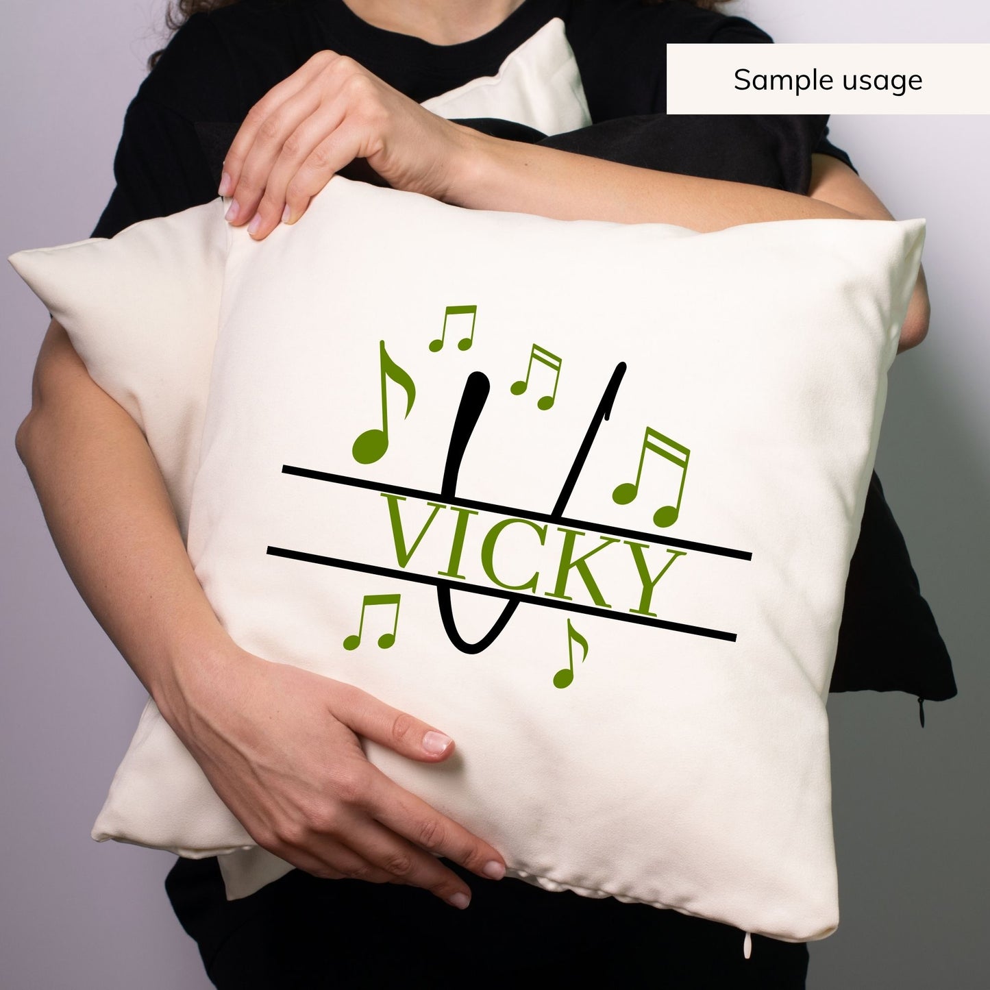 Music Split Monogram SVG Bundle A-Z