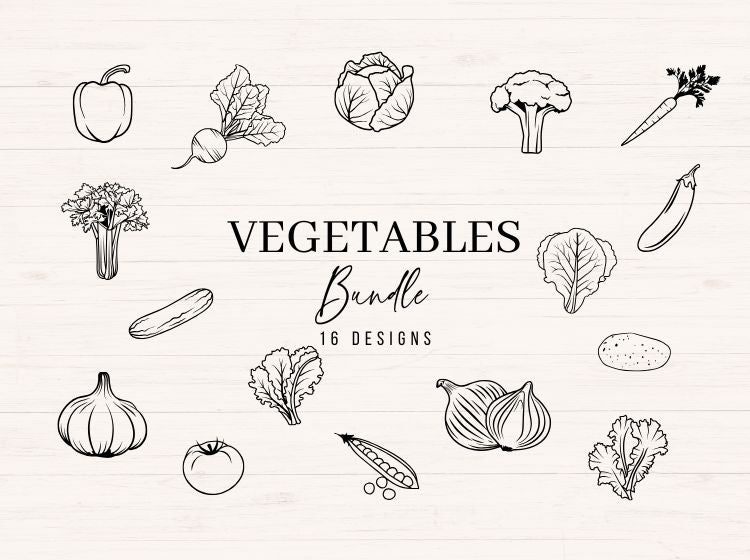 Vegetables Bundle - 16 designs