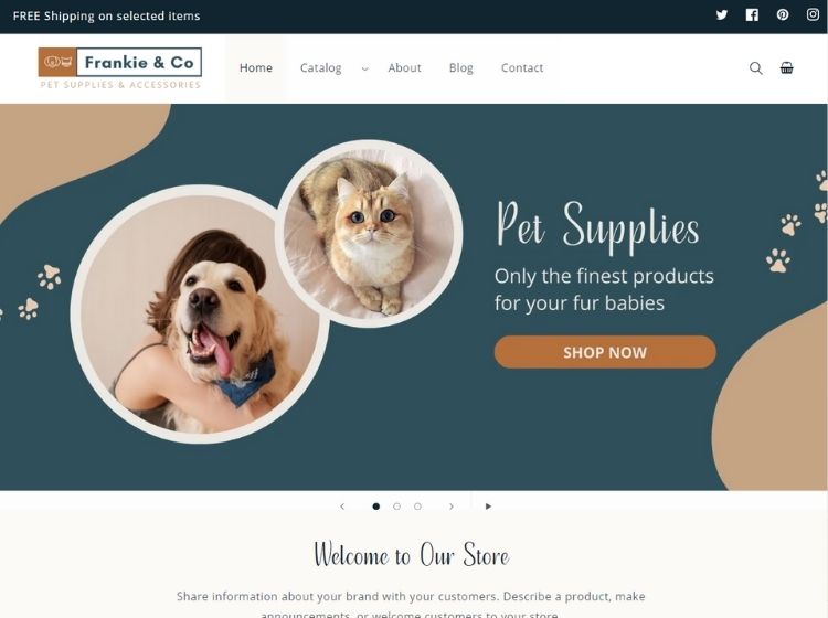 Pet Store Shopify Template - Frankie & Co Theme