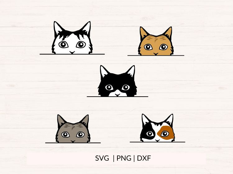 Peeking Cat svg, png, dxf