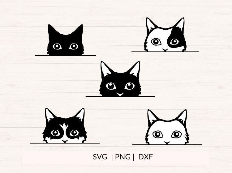 Peeking Cat svg, png, dxf