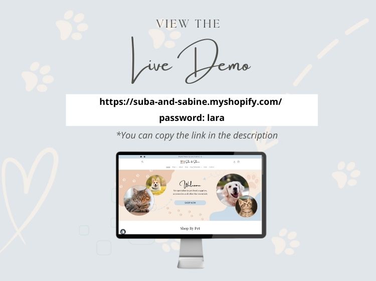 Pet Store Shopify Template - Suba & Sabine Theme