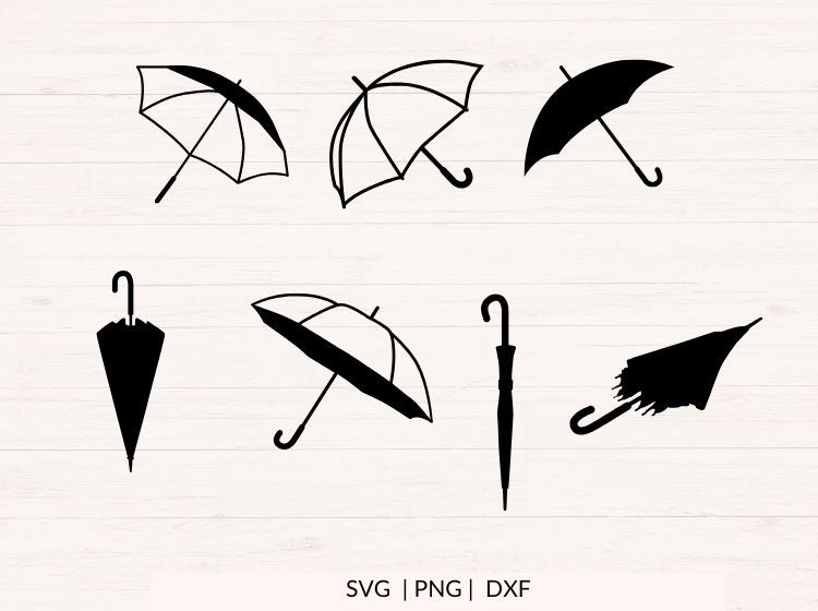 Umbrella SVG Bundle - 14 designs