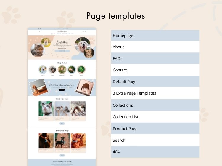 Pet Store Shopify Template - Suba & Sabine Theme