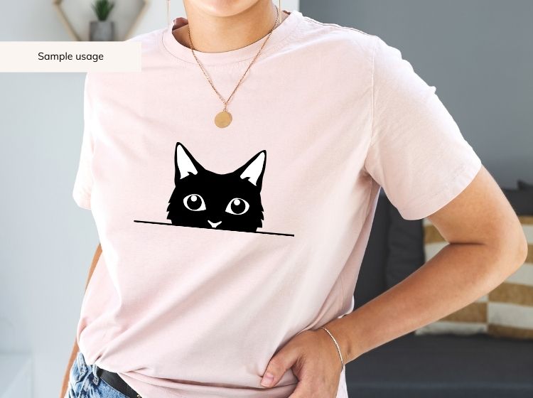 Peeking Cat svg, png, dxf