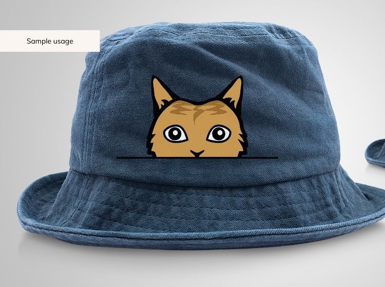 Peeking Cat svg, png, dxf