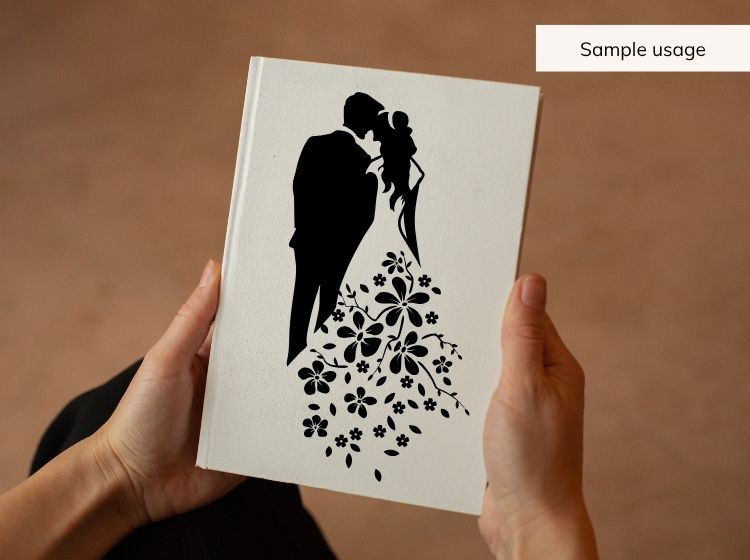 Bride and Groom SVG Set – 15 Wedding Silhouettes