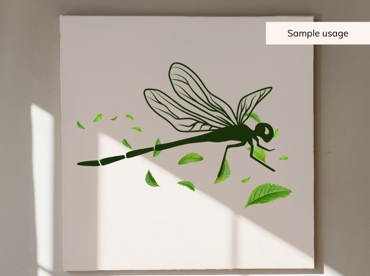 Dragonfly SVG PNG DXF Bundle – Insect Silhouette Cut Files