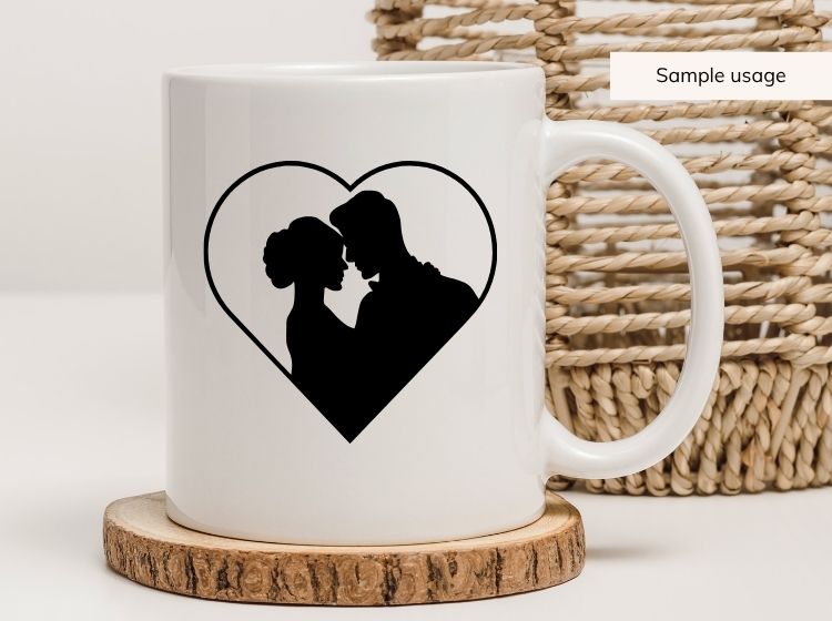 Bride and Groom SVG Set – 15 Wedding Silhouettes