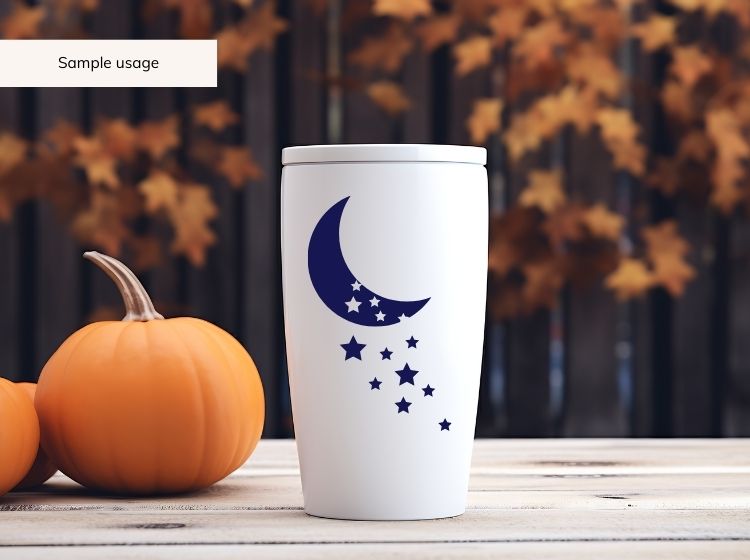 Moon and Stars svg, png, dxf