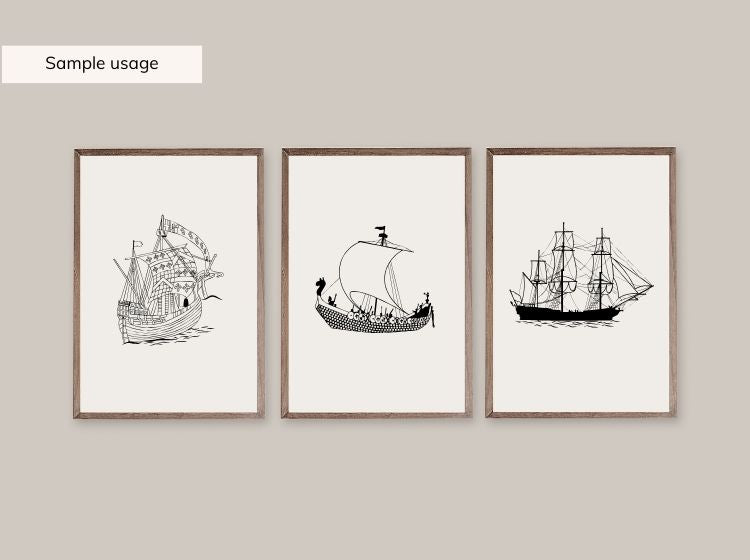 Vintage Sailing Ships svg Bundle