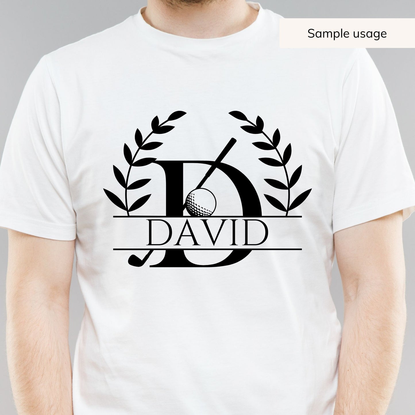 Golf Split Monogram SVG - 26 Letters