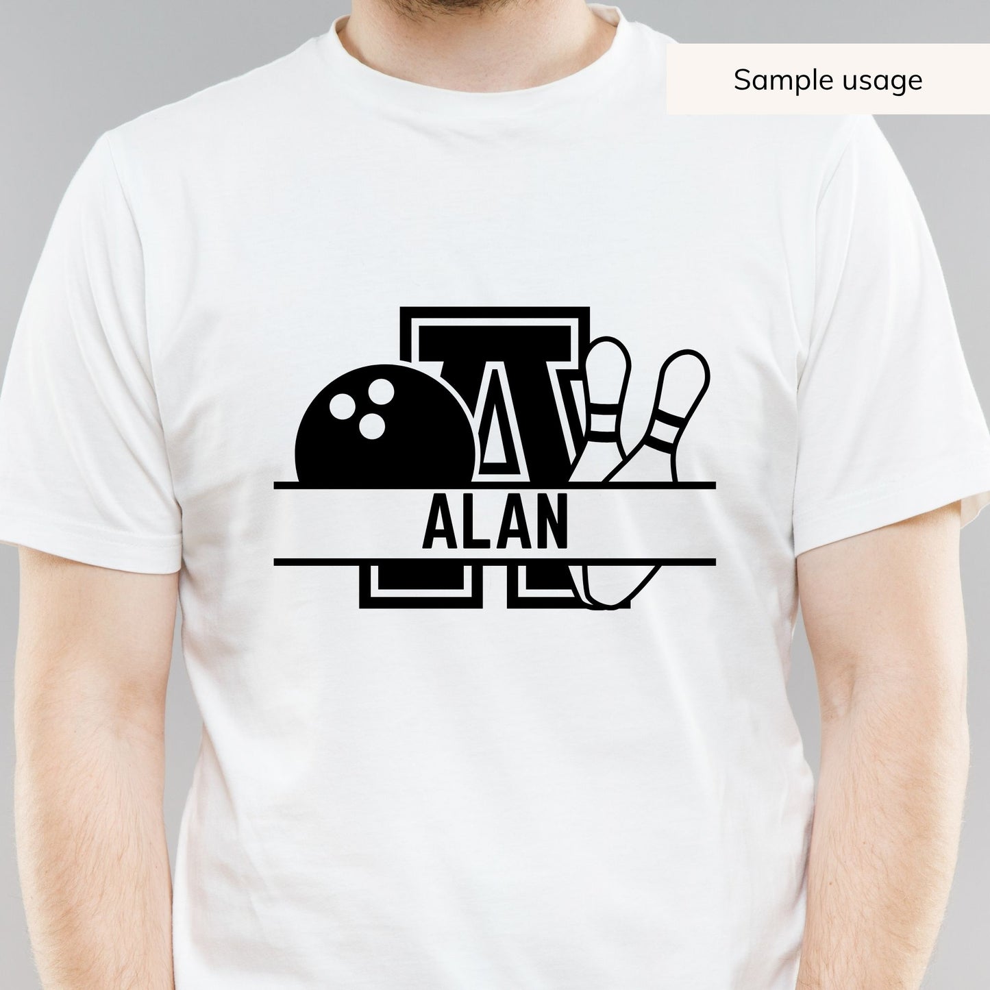 Bowling Split Monogram SVG Bundle