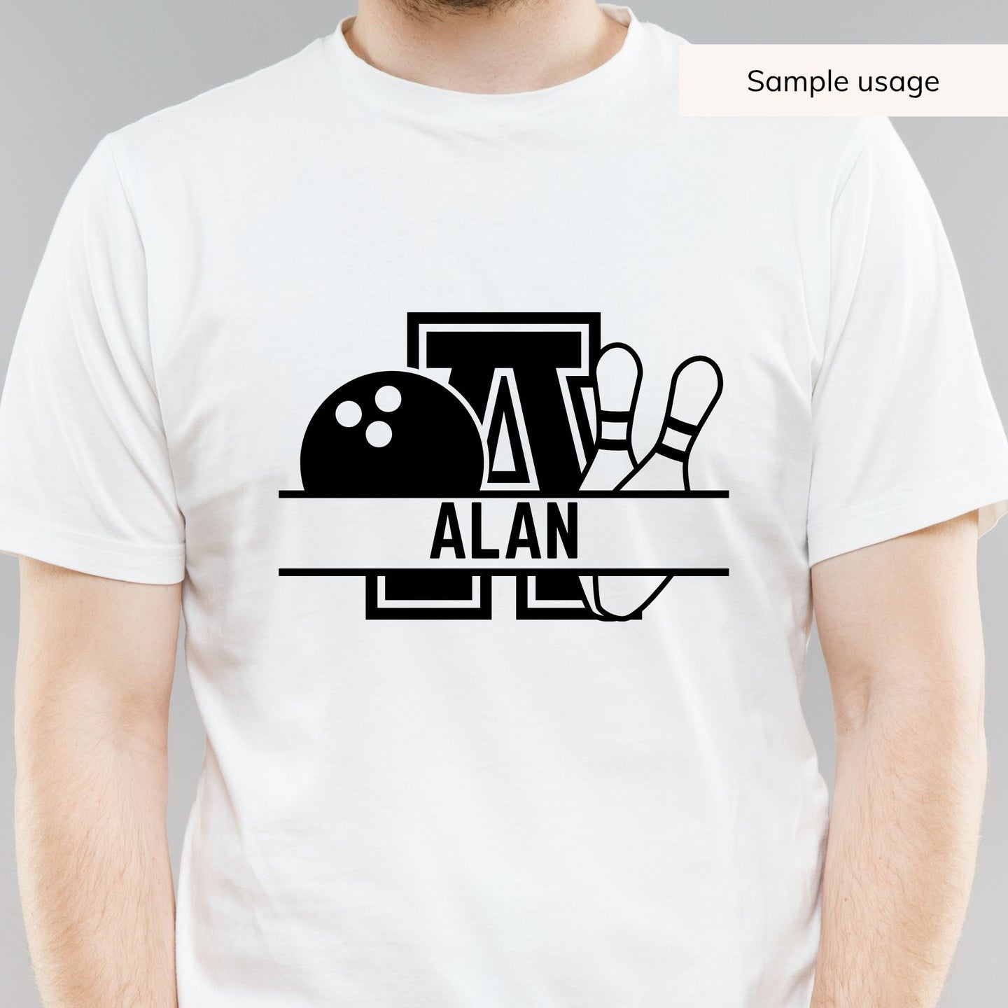 Bowling Split Monogram SVG Bundle