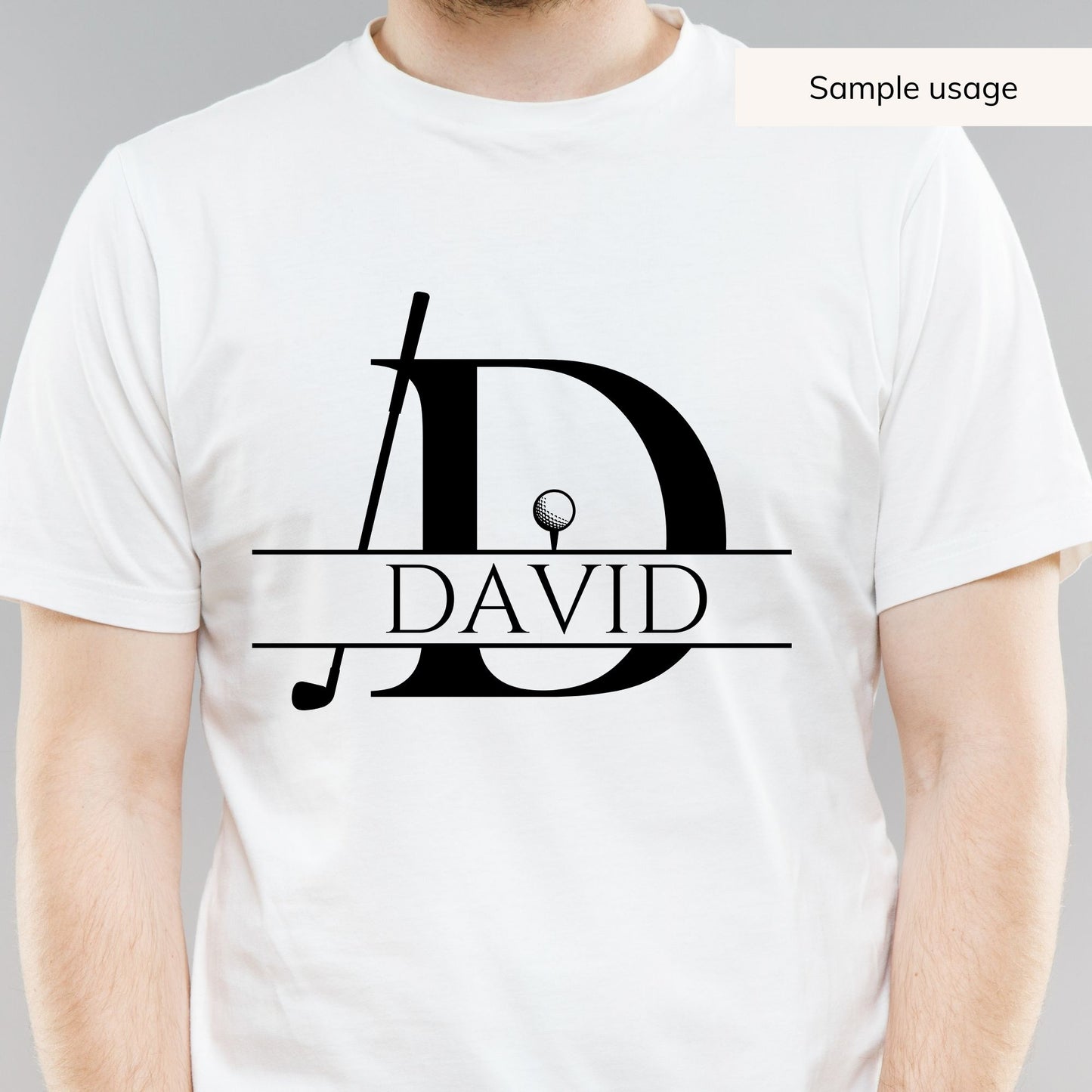 Golf Split Monogram SVG Bundle - 26 Letters