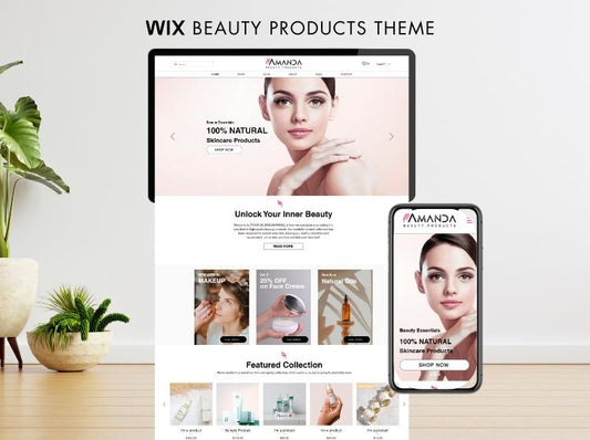 Amanda Beauty Products Wix Website Theme