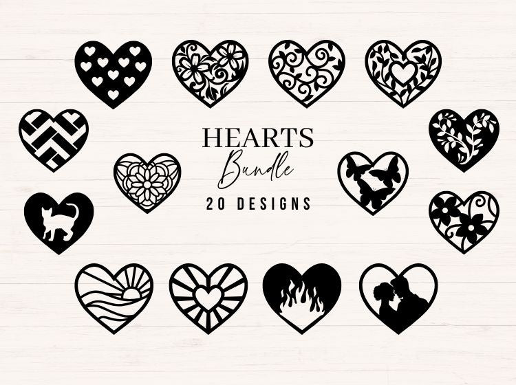 Valentine Heart SVG Bundle