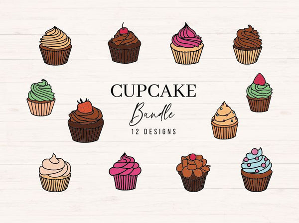 Cupcake Bundle - 12 designs
