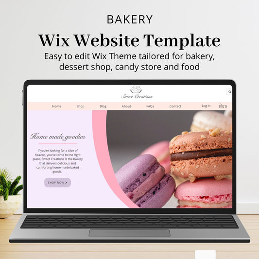 Sweet Creations Bakery Wix Website Theme