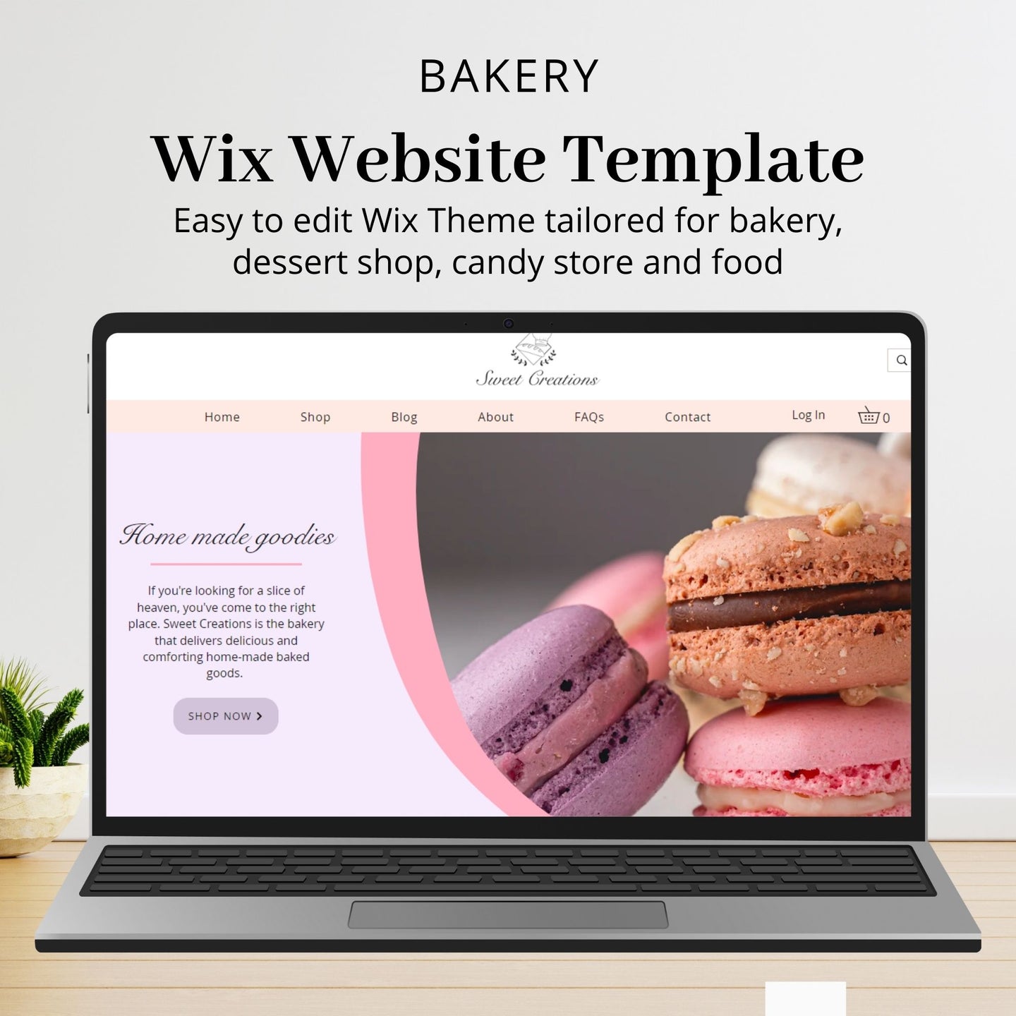 Sweet Creations Bakery Wix Website Theme