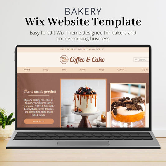 Coffee & Cake Bakery Wix Website Theme