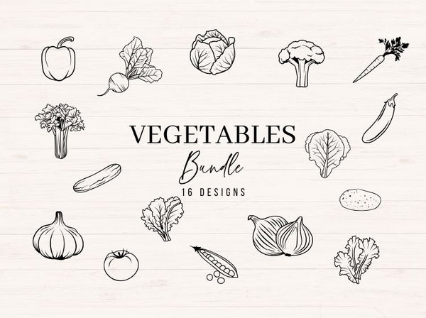 Vegetables Bundle - 16 designs