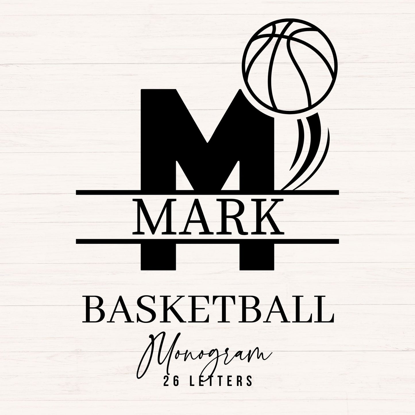 Basketball Monogram SVG - 26 Letters