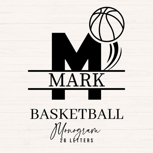 Basketball Monogram SVG - 26 Letters