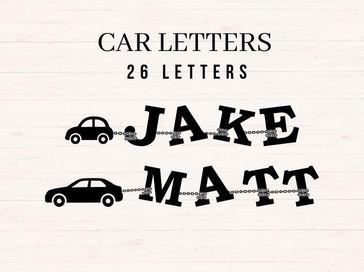Car Letters SVG Bundle
