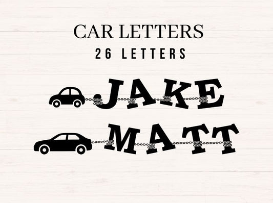 Car Letters SVG Bundle