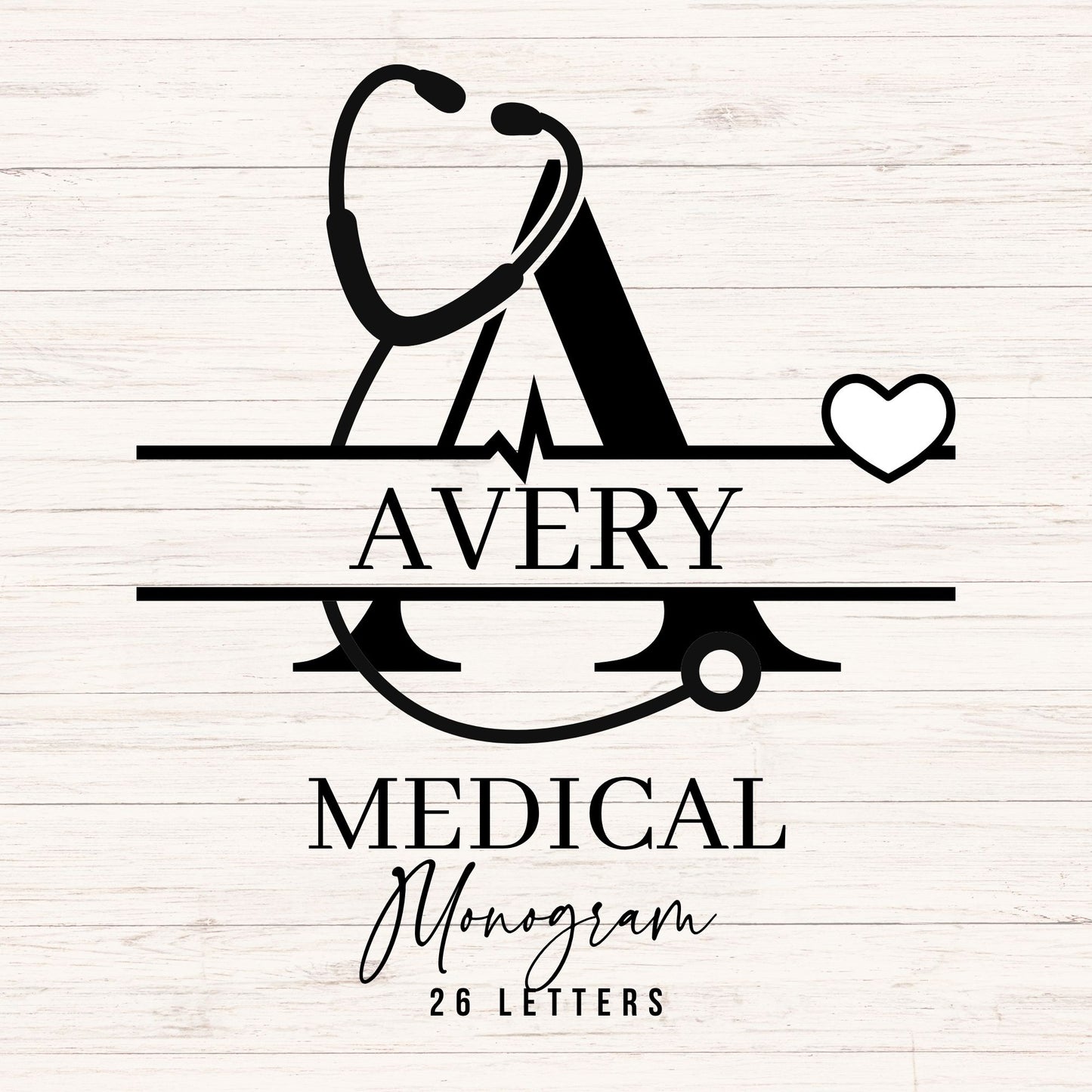 Medical Monogram SVG Bundle A-Z