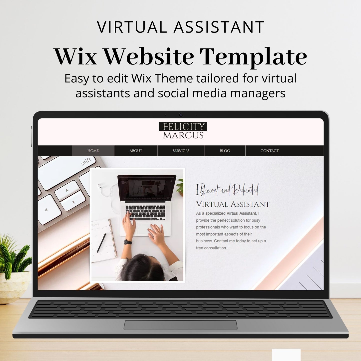 Virtual Assistant Wix Website Theme