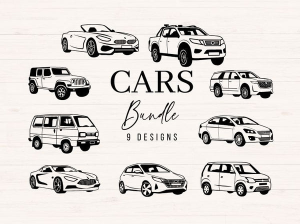 Car SVG Bundle - 9 designs