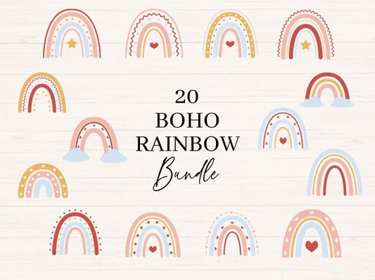 Boho Rainbow svg Bundle