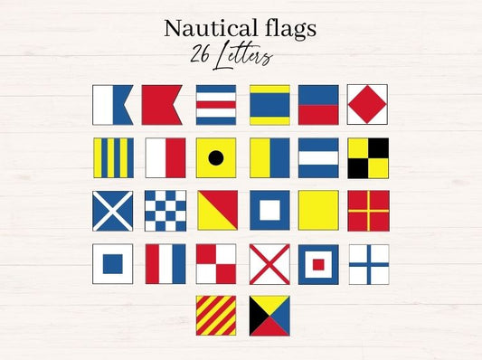 Nautical Flags svg Bundle - 26 Letters (A-Z)