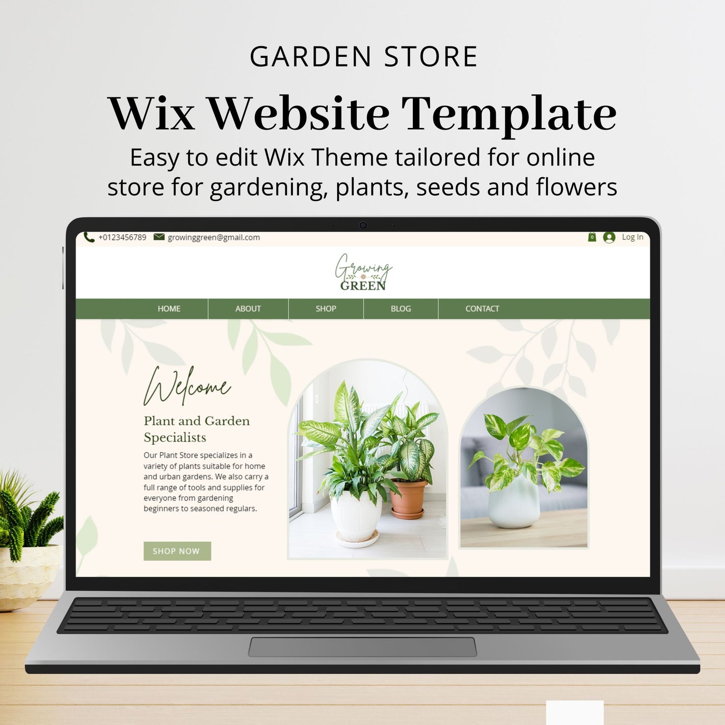 Garden Store Wix Website Theme