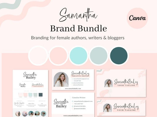 Samantha Theme - Brand Bundle Canva Templates