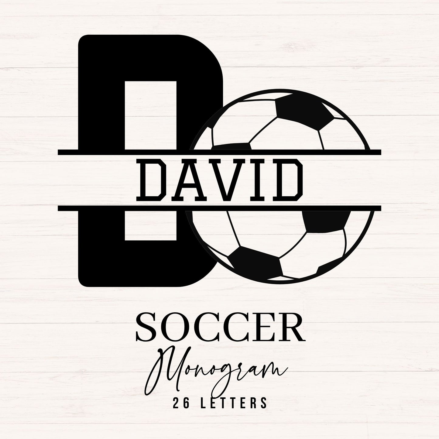 Soccer Monogram SVG - 26 Letters