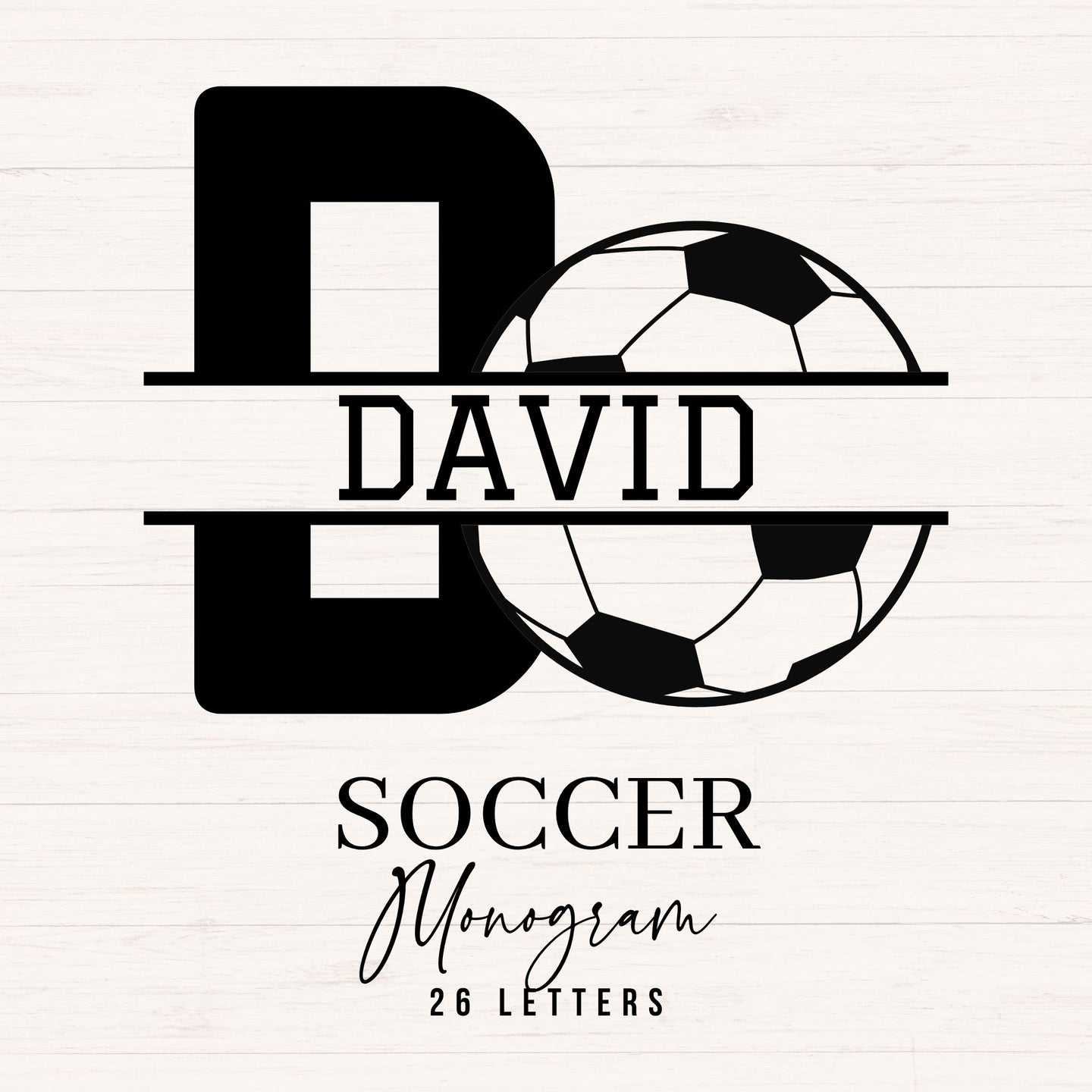 Soccer Monogram SVG - 26 Letters