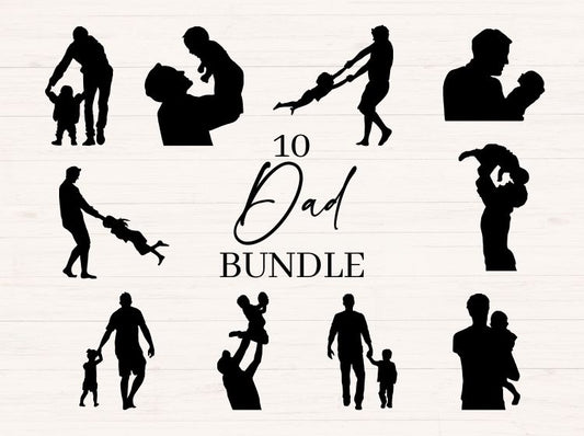 Dad Silhouette svg bundle