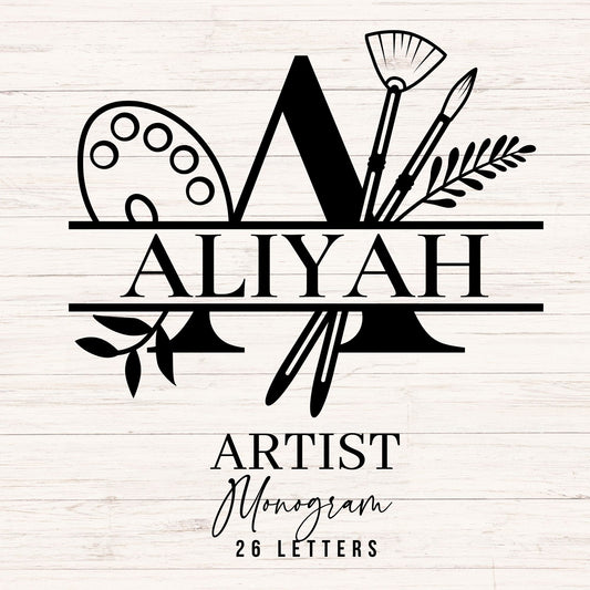 Artist Monogram svg Bundle A-Z