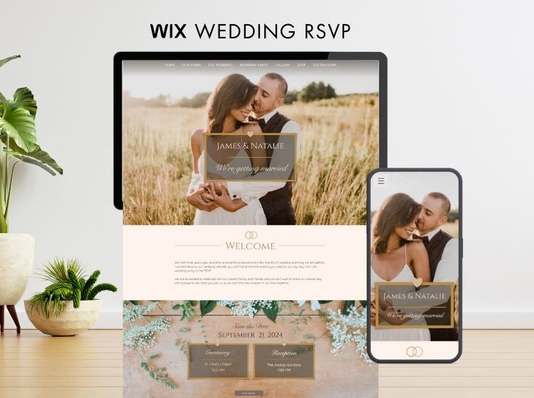 Wedding RSVP Wix Website Theme