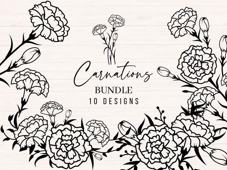 Carnations svg Bundle