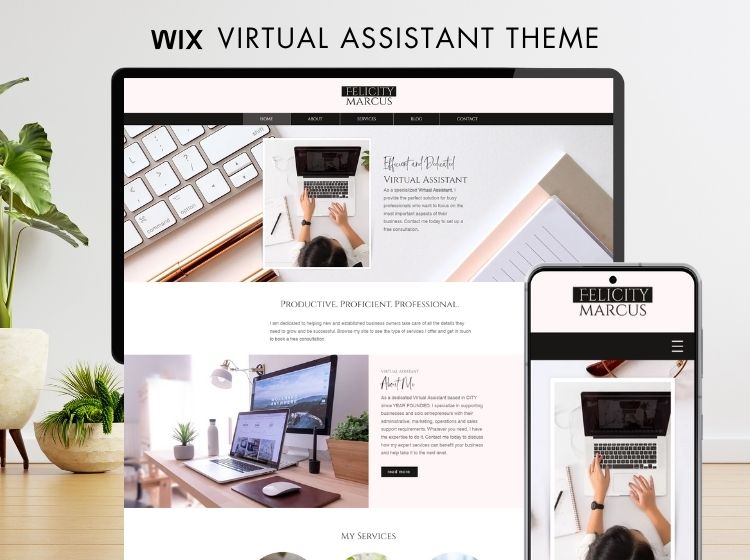 Virtual Assistant Wix Website Theme