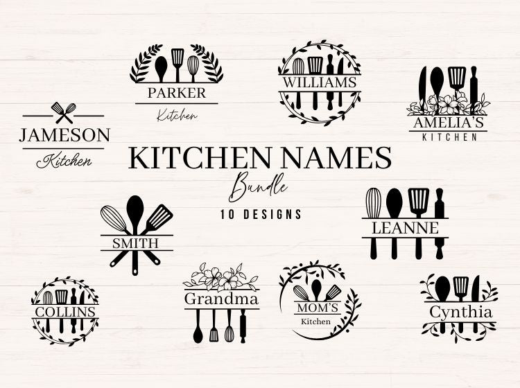 Kitchen Monogram SVG Bundle