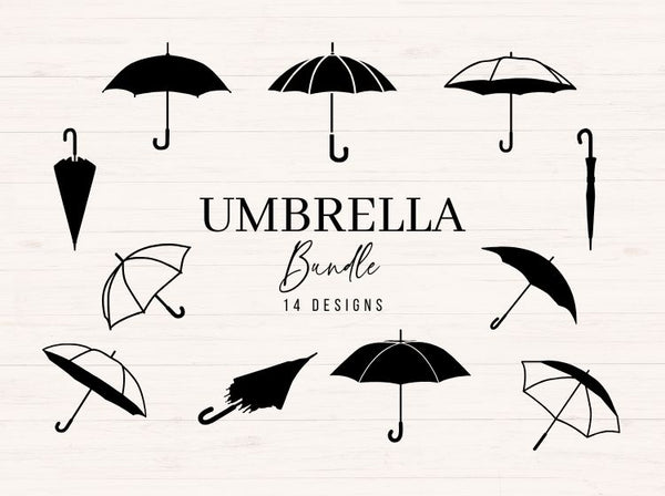 Umbrella SVG Bundle - 14 designs