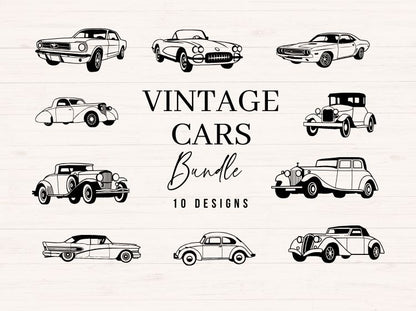 Vintage Car Bundle - 10 designs