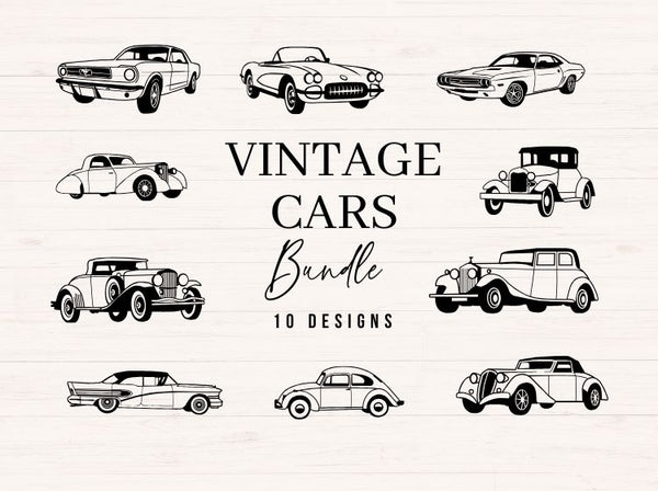 Vintage Car Bundle - 10 designs