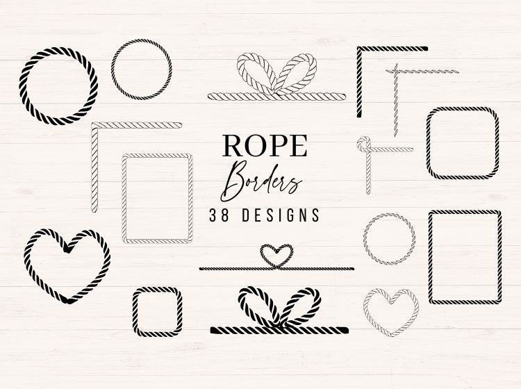 Rope svg Bundle for frames and borders