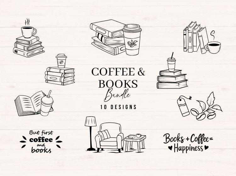 Coffee & Book Lovers SVG Bundle
